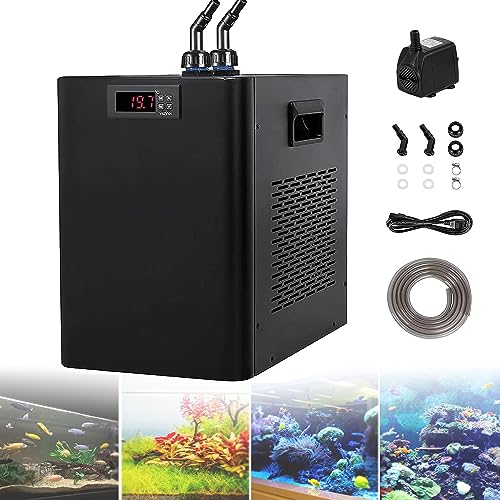 Aquarium-Kühler Wasserkühler Kühler-Wasser Kühlung für Hydrokultur-Aquarien, einfache Temperatureinstellung mit Pumpe/Schlauch, für Hydrokultur, Korallenriff, Süß- und Meerwasser 160 l/42 Ga Aquarium-Kühler Wasserkühler Kühler-Wasser Kühlung für Hydrokultur-Aquarien, einfache Temperatureinstellung mit Pumpe/Schlauch, für Hydrokultur, Korallenriff, Süß- und Meerwasser 160 l/42 Ga von Generic