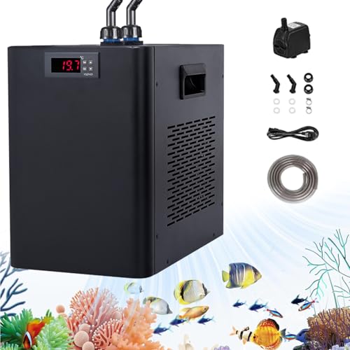 Aquarium-Kühler Wasserkühler Wasser 160 l/300 l/500 l, Hydrokultur, leiser Kühlkompressor für Meer- und Süßwasser, Aquariumkühlung mit Pumpe/Schlauch, Korallenriff, 160 l/42 Gallonen Aquarium-Kühler Wasserkühler Wasser 160 l/300 l/500 l, Hydrokultur, leiser Kühlkompressor für Meer- und Süßwasser, Aquariumkühlung mit Pumpe/Schlauch, Korallenriff, 160 l/42 Gallonen von Generic