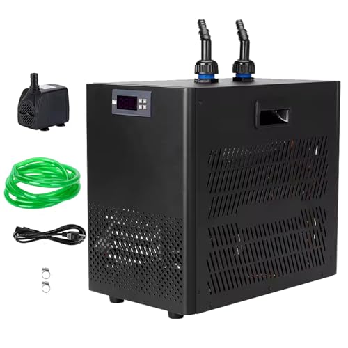 Aquarium-Kühler Wasserkühler Wasser Kühlung einstellbar für Hydrokultur mit Kompressorkühlung, spezielles leises Design für Süß- und Salzwasser oder Hydrokultur, 160 l Aquarium-Kühler Wasserkühler Wasser Kühlung einstellbar für Hydrokultur mit Kompressorkühlung, spezielles leises Design für Süß- und Salzwasser oder Hydrokultur, 160 l von Generic