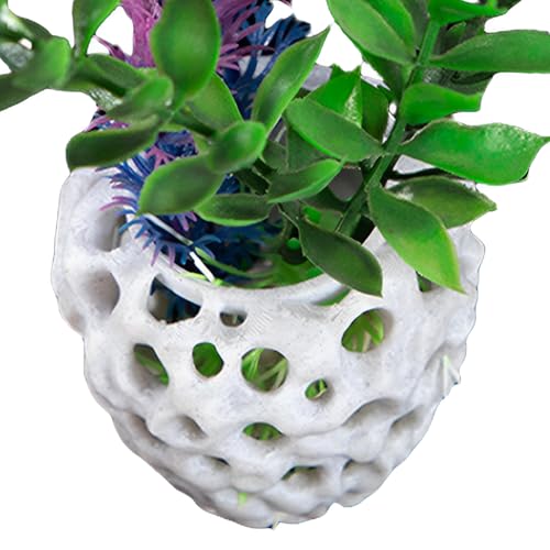 Aquarium Shrimp Shelter - Naturhöhle Fischtank, Porous Zuchtrohr, sichere Ruhestätte, dekorative keramische Verzierung | Ideales Tankzubehör für Betta Garnelen Schnecken Krabben Krebse von Generic