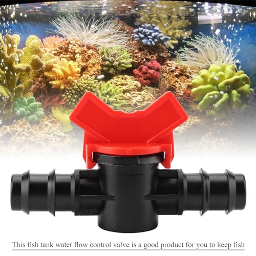 Aquarium-Wasserdurchflussregelventil-Set 1/4 Zoll – Verstellbares Kugelventil für Aquarium-Pumpe – Langlebiges Kunststoff-Zubehör (3-Punkt-Regulierventil mit gleichem Durchmesser) von Generic