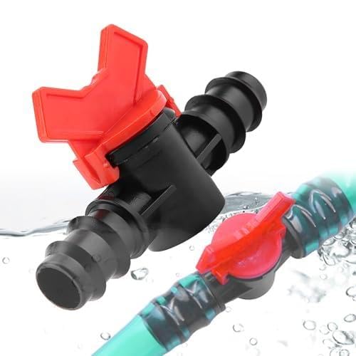 Aquarium-Wasserdurchflussregelventil-Set 1/4 Zoll – Verstellbares Kugelventil für Aquarium-Pumpe – Langlebiges Kunststoff-Zubehör (4-Punkt-Regelventil mit gleichem Durchmesser) von Generic