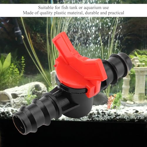 Aquarium-Wasserdurchflussregelventil-Set 1/4 Zoll – Verstellbares Kugelventil für Aquarium-Pumpe – Langlebiges Kunststoff-Zubehör (6-Punkt-Regulierventil mit gleichem Durchmesser) von Generic