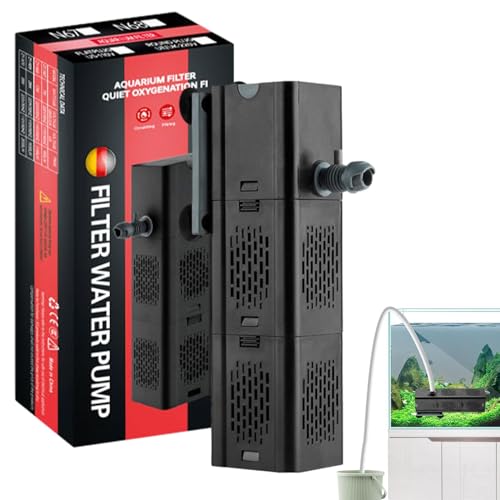 Aquarium Wasserfilter - Aquarium Filtersystem, Tauchfilterpumpe für Aquarien | Aquarium Pumpe mit einstellbarer Durchflussmenge, leises Wasserreinigungsgerät für die Belüftung von Generic
