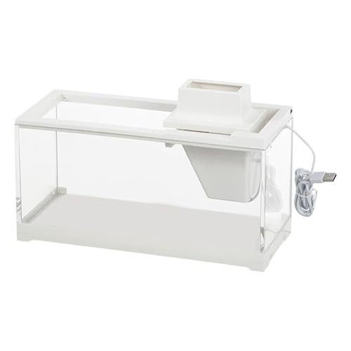 Aquarium für Büro mit niedriger Spannung – kompakter Fischlebensraum mit Wasserpumpe | Tischgehäuse zur Beleuchtung von Lecks für Wohnzimmer, , Schlafzimmer, Bürodekoration, kleines D Aquarium für Büro mit niedriger Spannung – kompakter Fischlebensraum mit Wasserpumpe | Tischgehäuse zur Beleuchtung von Lecks für Wohnzimmer, , Schlafzimmer, Bürodekoration, kleines D von Generic