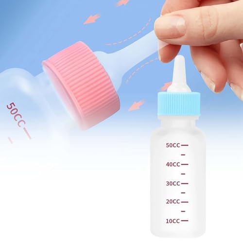 Aufzuchtflasche Katze,Baby Flaschen,Silikonflasche Welpenmilch für Hunde Katzenmilch Nursing Bottle Puppy Flasche Neugeborene Pet Welpen Katze Milch,Entwickelt für eine einfache Fütterung (B, 5x2x2) von Generic