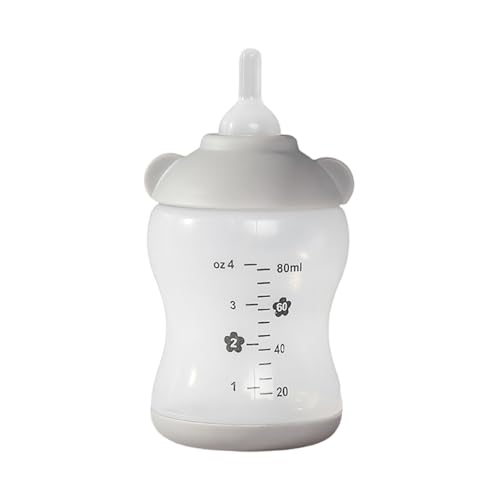 Aufzuchtflasche Katze,Baby Flaschen Kürbisförmige,Silikonflasche Welpenmilch für Hunde Katzenmilch Nursing Bottle Puppy Flasche Neugeborene Pet Kleine Hunde Welpen Katze Milch (Grey, 10x5cm) von Generic