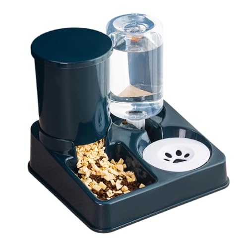 Automatischer Futterautomat und Wasser für Katzen | 2-in-1-Trinkflasche – abnehmbare automatische Futterspender für Haustiere, tragbar, modisch, für Zuhause und Reisen von Generic