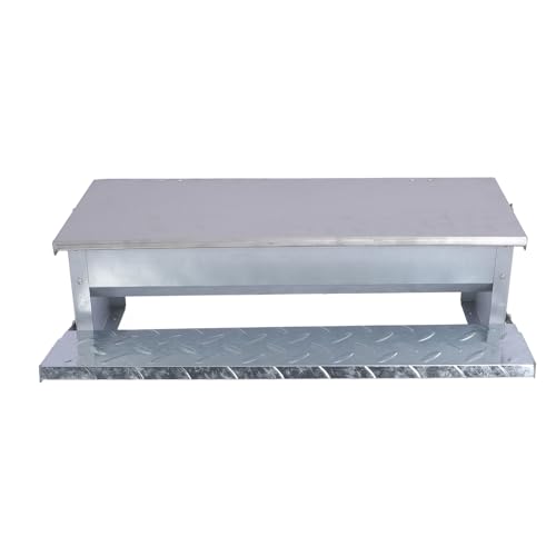 Automatischer Geflügelfutterautomat, Vielseitiger Automatischer Pedal-Hühnerfutterautomat aus Edelstahl mit Großer Kapazität für Geflügelstallzubehör Automatischer Geflügelfutterautomat, Vielseitiger Automatischer Pedal-Hühnerfutterautomat aus Edelstahl mit Großer Kapazität für Geflügelstallzubehör von Generic