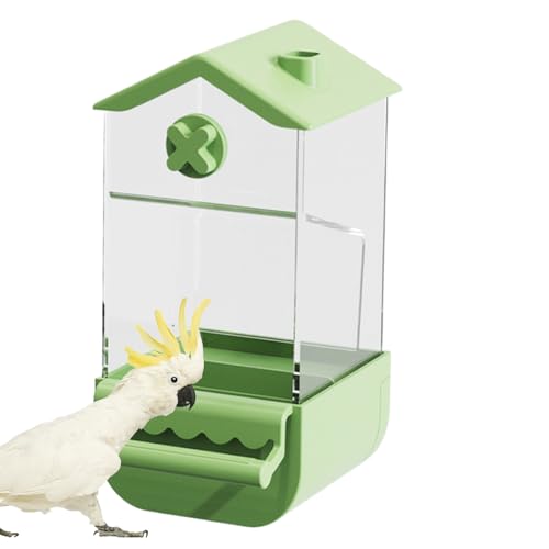 Automatischer Vogelfutterspender Für Käfige | Vogelfutterspender Für Sittiche Und Wellensittiche,Spritzwassergeschützter Futterbehälter Für Großsittiche, Unzertrennliche Und Wellensittiche von Generic