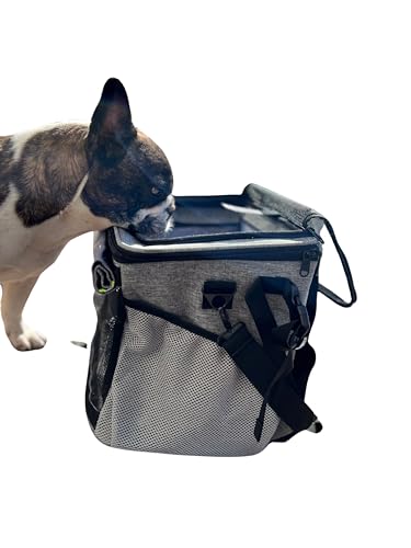 BARUEL Haustier-Rucksack-Tragetasche für Hunde bis zu 3,4 kg, Fahrrad befestigbar, reflektierend, Airflow Mesh, Aufbewahrungstaschen von Generic