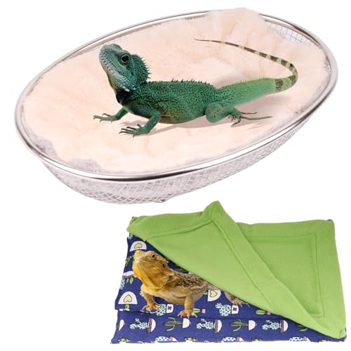 Bearded Dragons Lounge-Bett mit Bartdrachen, warmes Bett-Set, Eidechsenschlafsack, Decke, weich, warm, Versteck, Terrarien, Zubehör für Reptilien, Eidechsen, Meeresschildkröten Bearded Dragons Lounge-Bett mit Bartdrachen, warmes Bett-Set, Eidechsenschlafsack, Decke, weich, warm, Versteck, Terrarien, Zubehör für Reptilien, Eidechsen, Meeresschildkröten von Generic