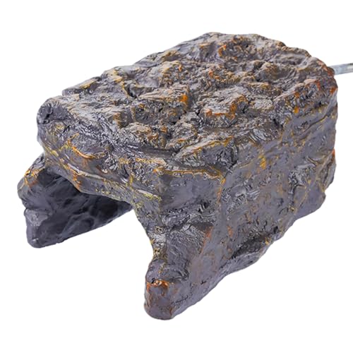 Beheizte Höhle und Verstecke für Reptilien - Thermische Höhle, Harz mit beheizter Terrasse | Terrarienbedarf, Aquariendekoration, Heizfelsen, Wohnausstattung, warme Höhle von Generic
