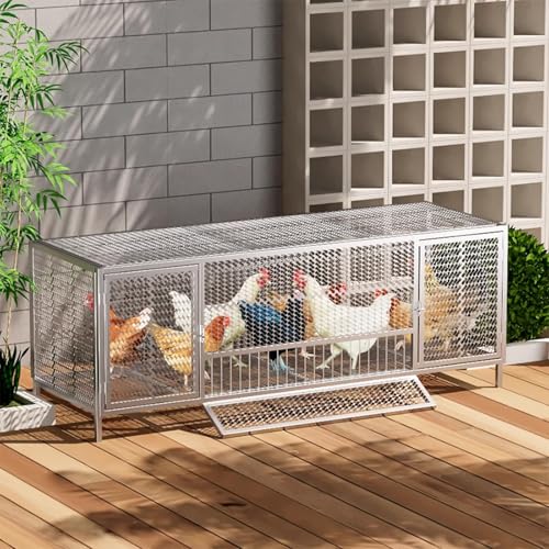 Belüfteter Hühnerstall Mit Verschlüsseltem Lochabstand, Hühnerstall Für Innen- Und Außennutzung Für Enten, Kleintiere, Geflügelkäfig, Einfache Montage(Multi-Colored,150 * 58 * 62cm) von Generic