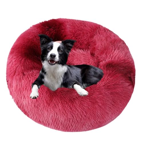Beruhigendes Donut-Kissen für Hunde und Katzen, warmes und bequemes, Flauschiges, rundes Plüschbett(13,120CM) von Generic