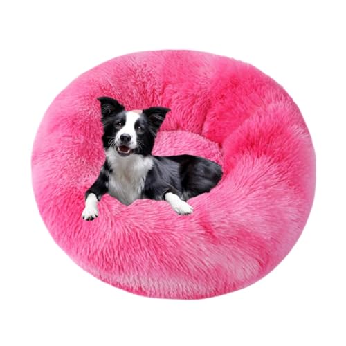 Beruhigendes Donut-Kissen für Hunde und Katzen, warmes und bequemes, Flauschiges, rundes Plüschbett(35,90CM) von Generic