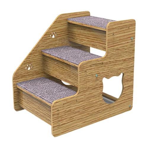Bettschritte für Hunde | 3-stufige Hundetreppe für mittelgroße / kleine Hunde und alte Katzen | tragbare Treppe für Hunde/Katzen, Haustierstufen für Sofas mit hohen Betten von Generic