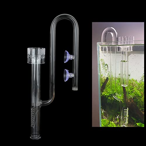 Bilindasly Glas-Lilienrohr-Zufluss mit Oberflächenabschäumer, Aquarium-Einlauf-Set für Aquarien, bepflanzte Aquascaping, 13 mm für 12/16 mm (1/2 Zoll ID) Rohre von Generic