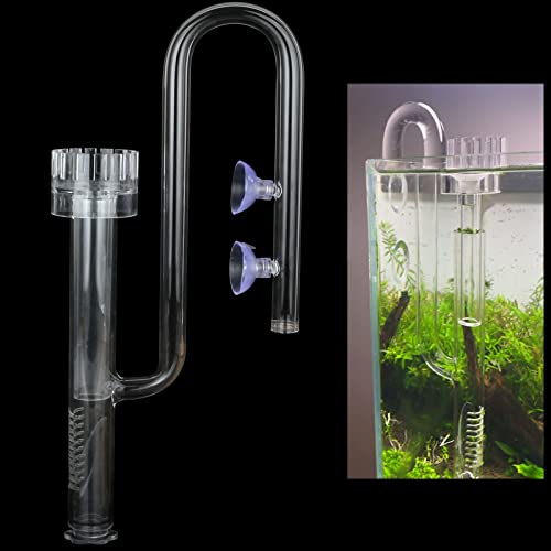Bilindasly Glas-Lilienrohr-Zufluss mit Oberflächenabschäumer, Aquarium-Einlauf-Set für Aquarien, bepflanzte Aquascaping, 17 mm, für 16/22 mm (5/8 Zoll ID) Schläuche von Generic