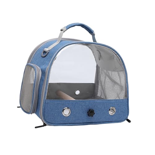 Bird Transport Back Bag - Transparent, atmungsaktiver und leichter Reisekäfig | Ideal für Kleintiere, Hamster, Kaninchen, Vögel, sicherer Transport für Wanderungen und Reisen von Generic