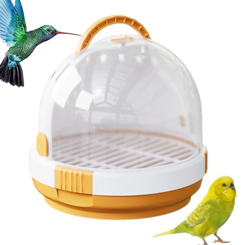 Bird Travel Carrier Atmungsaktives Papageienhaus mit sicherem Verriegelungsverschluss, leichte, tragbare Vogeltasche, Rucksackträger, kompakter Transport für Haustiere von Generic