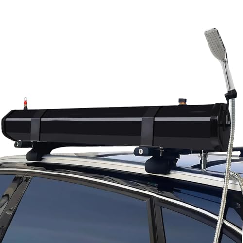 Campingdusche Camping Dusche Tragbare mit Druckwassertank, 4,8/5,3/7,9 Gallonen, Dachgepäckträger mit – verbesserte Solarheizung, 1,6 Bar Druck, Keine Pumpe erforderlich – passend für SUV/LK Campingdusche Camping Dusche Tragbare mit Druckwassertank, 4,8/5,3/7,9 Gallonen, Dachgepäckträger mit – verbesserte Solarheizung, 1,6 Bar Druck, Keine Pumpe erforderlich – passend für SUV/LK von Generic