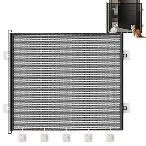 Cat Gate - Pet Fence | Retractable Safety Gates for Pets | Safety Mesh Fence No Drilling Barrier Childproofing for Small Medium Large Breeds Animals Bunny Kitten Baby and Toddler Proof Cat Gate - Pet Fence | Retractable Safety Gates for Pets | Safety Mesh Fence No Drilling Barrier Childproofing for Small Medium Large Breeds Animals Bunny Kitten Baby and Toddler Proof von Generic
