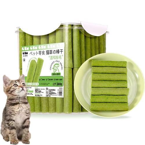 Cat Grass Teething Stick,Cat Grass Cleaning Sticks,Cat Molar Rod,Kitten Grass Teething Stick,Cat Teeth Cleaner Toy,Kitten Chew Sticks for Indoor Cats (80Pcs) von Generic