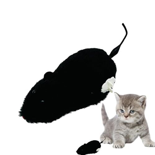 Cat Mice Toys – Mauszelt, interaktives Katzenspielzeug | Plüsch-Mausjagdspielzeug, realistisch laufende Maus, ansprechendes Indoor-Katzenjagdspielzeug, Unterrichtsmaus von Generic