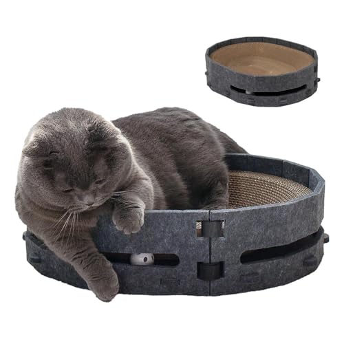 Cat Scratch Pad, Abnehmbare Kartonkatze Kratzplatte, Austauschbare Katzenkratzer, Eingebaute Glocken Im Innenhaut Haustier Entspannung Spielzeug Für Kätzchen Cat Scratch Pad, Abnehmbare Kartonkatze Kratzplatte, Austauschbare Katzenkratzer, Eingebaute Glocken Im Innenhaut Haustier Entspannung Spielzeug Für Kätzchen von Generic