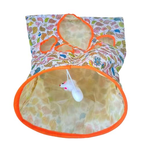 Cat Tunnel - Interaktiver Sound -Tunnel -Tasche für Kätzchen | Weiche Spieltunnel mit Plüschkugeln und Maus für kleine Tiere, Kaninchen, Welpen, Guinea Cat Tunnel - Interaktiver Sound -Tunnel -Tasche für Kätzchen | Weiche Spieltunnel mit Plüschkugeln und Maus für kleine Tiere, Kaninchen, Welpen, Guinea von Generic