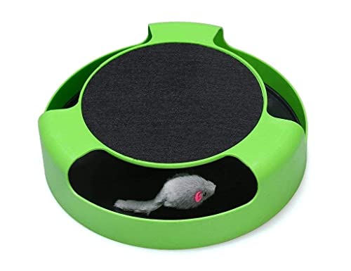 Catch The Mouse Katzenkratzer, interaktives Spielzeug mit einer laufenden Mäuse und einem Kratzpad für Katzen und Kätzchen (Farbe kann variieren – Fangen Sie die Maus) von Generic