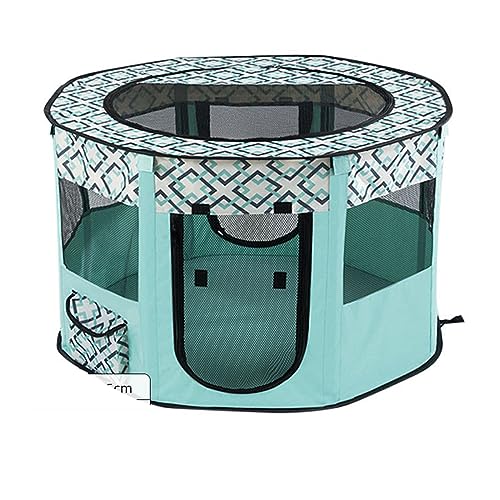 Catio Haustier-Spielgehege, tragbar, zusammenklappbar, für Katzen, Kaninchen, für den Innen- und Außenbereich, groß für mehrere Katzen (88,9 x 89,9 x 55,9 cm, Grün) von Generic