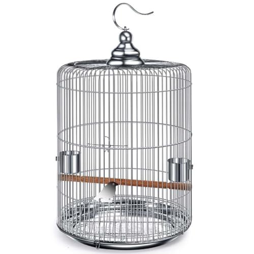 Cockatiel Wellensittich Zuchtkäfig, Edelstahl Vogelkäfig Für Reisen Im Freien, Garten Hängen Soor Vogelkäfig, Einfache Installation(42cm) von Generic