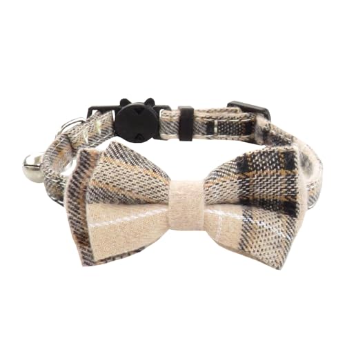 Cute Pet Partner Neues Britisches Katzenhalsband im Gentlemen-Stil mit Schleife, dreieckiges Schal-Halsband-Set Kwk347 (Brown, L) von Generic