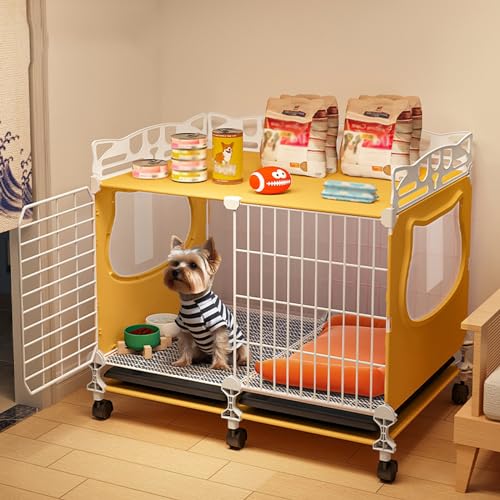 DIY Metalldraht-hundelaufstall, Abnehmbares Katzenkäfighaus, Inklusive Tablett, Innen Welpenlaufstall Für Kleine Tiere, Welpen, Kätzchen, Kaninchen, Käfig Für Haustiere(70 * 35 * 56cm) von Generic