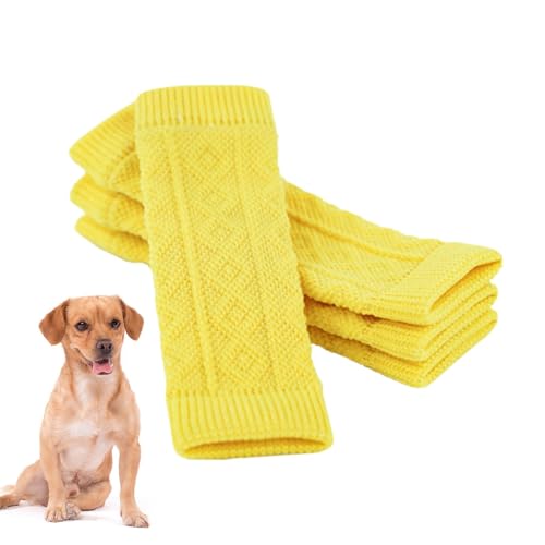 Dog Elbow Pads - Knitted Socks Leg Warmer Wraps, 4PCS Dog Elbow Protector, Dog Arm Sleeve, Elbow Support Wrap Protectors, Pet Elbow Protective Sleeve, Leg Support for Medium and Small Dogs Dog Elbow Pads - Knitted Socks Leg Warmer Wraps, 4PCS Dog Elbow Protector, Dog Arm Sleeve, Elbow Support Wrap Protectors, Pet Elbow Protective Sleeve, Leg Support for Medium and Small Dogs von Generic