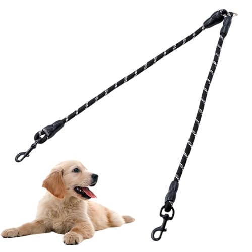Doppelte Leinen/Hundeleine Doppelleine für 2 Hunde/Keine Verwicklung Reflektierend Kletterseil/Verstellbar Splitterleinen Doppelte Leinen/Hundeleine Doppelleine für 2 Hunde/Keine Verwicklung Reflektierend Kletterseil/Verstellbar Splitterleinen von Generic