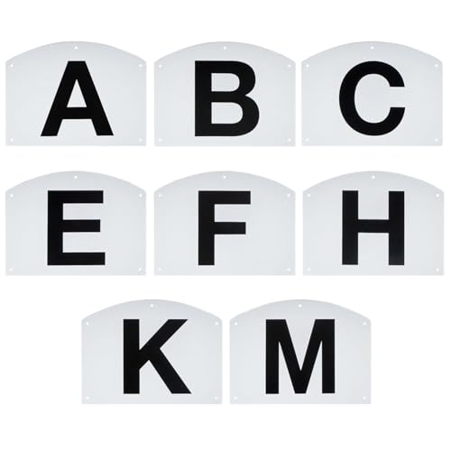 Dressurbuchstaben Markierungen - Wandmontage Dressurmarkierungen Set | Robale Buchstaben sind 8 Stück, robuste Dressurausrüstung komplette Set von Dressurbuchstaben für das Training von Generic