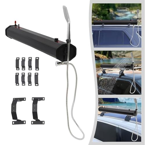 Druckwassertank für Camping Duschen Campingdusche für den Außenbereich, selbstaufstellend, mit Schlauch, zur Befestigung an der Stoßstange oder an der Ladefläche, Fahrzeugaufbewahrung, für L von Generic