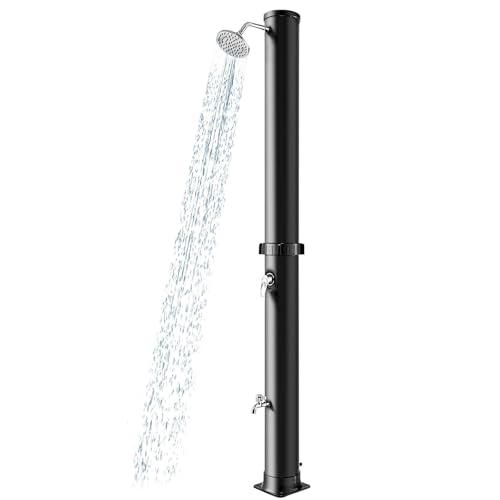 Druckwassertank für Camping Duschen Campingdusche für den Außenbereich, selbstunterdruckter Wassertank für tragbar, Solar | 360° schwenkbarer Kopf | Fußwaschhahn | Zuhause | Garten | | Freis von Generic