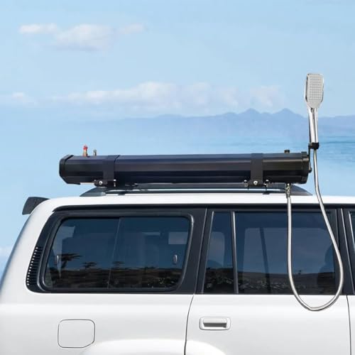 Druckwassertank für Campingdusche 4,5/7,9 Gallonen universelle Dachgepäckträgermontage mit Solarheizung, Abnehmbarer Düse für Außenduschen, Autowaschen, Wandern im Gelände, 18 l Druckwassertank für Campingdusche 4,5/7,9 Gallonen universelle Dachgepäckträgermontage mit Solarheizung, Abnehmbarer Düse für Außenduschen, Autowaschen, Wandern im Gelände, 18 l von Generic