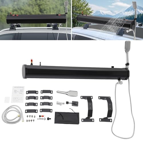 Druckwassertank für Campingdusche Selbst Campingduschen, Dusche, Autodusche auf dem Dachgepäckträger, tragbarer Offroad-Duschspeicher mit Schlauchduschkopf, für Fahrzeuge, LKWs, SUV Druckwassertank für Campingdusche Selbst Campingduschen, Dusche, Autodusche auf dem Dachgepäckträger, tragbarer Offroad-Duschspeicher mit Schlauchduschkopf, für Fahrzeuge, LKWs, SUV von Generic