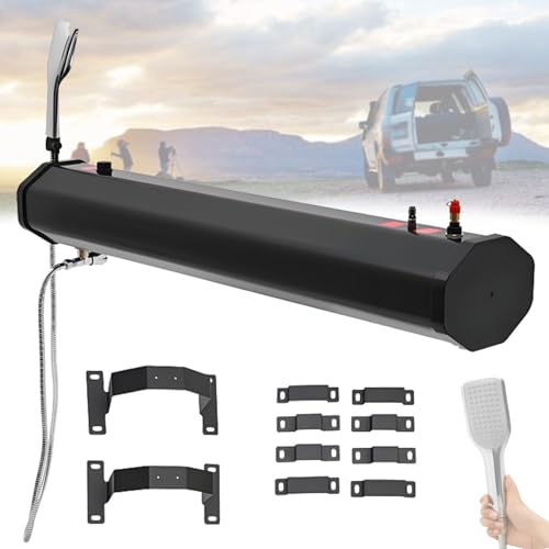Druckwassertank für Campingdusche Tragbare Camping-Solardusche, Dachgepäckträger-Straßendusche 18L/20L/30L mit elektrischer Luftpumpe für SUVs, Limousinen, Wohnmobile, LKWs, 20L Druckwassertank für Campingdusche Tragbare Camping-Solardusche, Dachgepäckträger-Straßendusche 18L/20L/30L mit elektrischer Luftpumpe für SUVs, Limousinen, Wohnmobile, LKWs, 20L von Generic