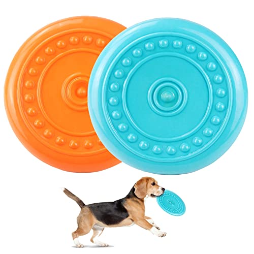 Durable Dog Flying Disc Dog Toys for Aggressive Chewers Big Dogs Toys for Large Medium Small Dogs Outdoor Soft Rubber Dog Toys for Aggressive Chewers Dog Chew Toy Pet Toys for Dog Gliding Disc Dog Toy von Generic