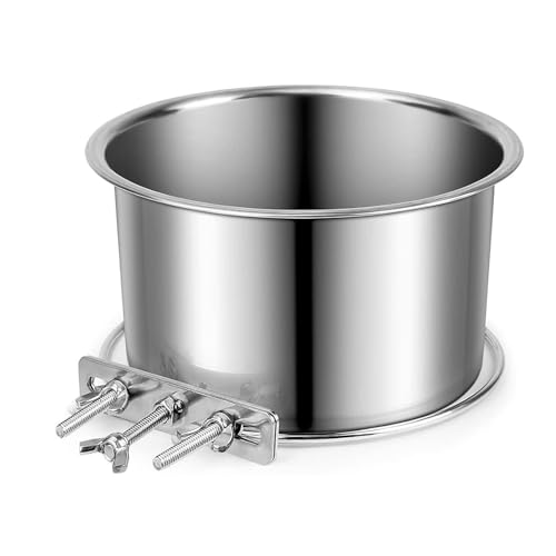 Edelstahl-Hundeschalen – Hängender Wassernapf für Haustiere, Kistenkäfig-Zubehör, rutschfest, abnehmbar, für Hunde, Katzen, Kaninchen, Trockenfutter, Nassfutter, Reisehütte, Stifte, für den Innen- und Edelstahl-Hundeschalen – Hängender Wassernapf für Haustiere, Kistenkäfig-Zubehör, rutschfest, abnehmbar, für Hunde, Katzen, Kaninchen, Trockenfutter, Nassfutter, Reisehütte, Stifte, für den Innen- und von Generic
