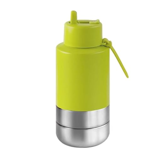 Edelstahl Hundetrinkflasche 950ml Auslaufsichere Wasserflasche für Hunde für Hunde & Katzen - Camping Reise & Outdoor Spaziergang BPA-frei(Grass Green) von Generic