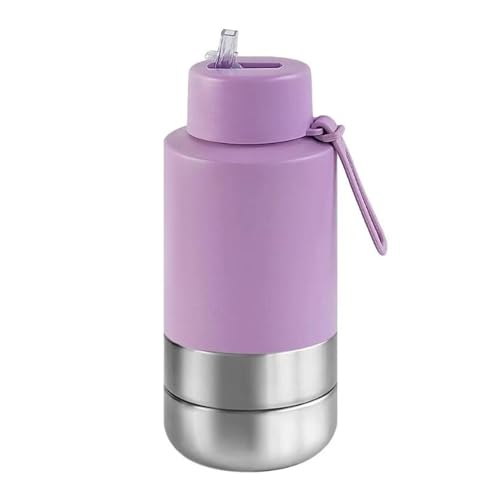Edelstahl Hundetrinkflasche 950ml Auslaufsichere Wasserflasche für Hunde für Hunde & Katzen - Camping Reise & Outdoor Spaziergang BPA-frei(Purple) von Generic