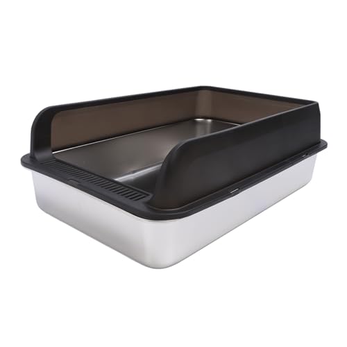 Edelstahl-Katzentoilette, Metall-Katzentoilette, Extra Große Metall-Katzentoilette mit Hohen Seitenwänden, Hohe Seitenwände, Katzentoilette, Katzentoilette für Kleine, Edelstahl-Katzentoilette, Metall-Katzentoilette, Extra Große Metall-Katzentoilette mit Hohen Seitenwänden, Hohe Seitenwände, Katzentoilette, Katzentoilette für Kleine, von Generic