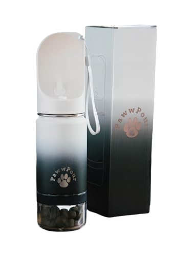Edelstahl-Wasserflasche für Hunde, auslaufsicher, tragbare Reiseflasche, tragbarer Wassernapf für Hunde, Reise-Hundenapf, Wasserspender für Hunde, Reise-Reisenapf, Welpen-Wasserspender (400 ml) von Generic